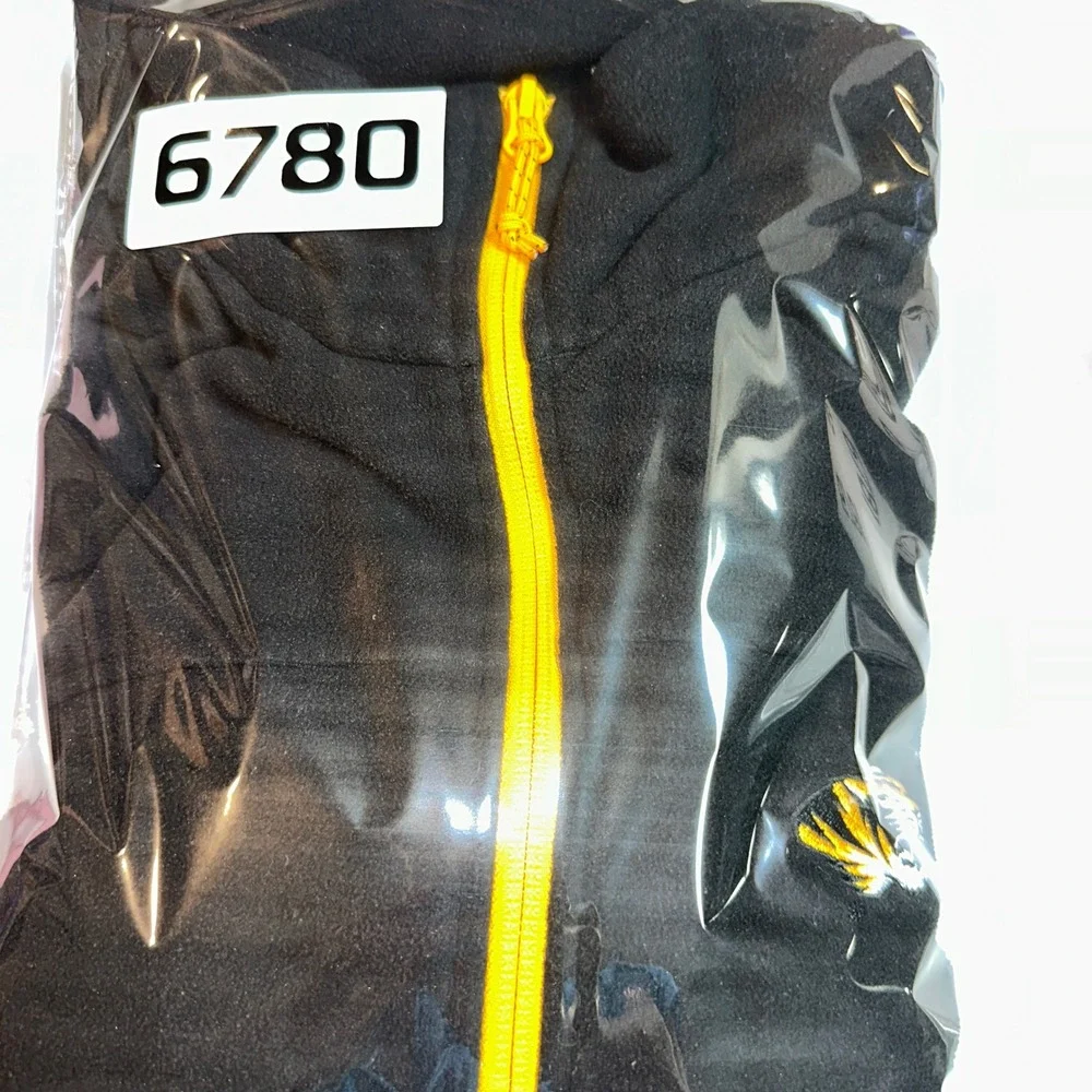 Columbia Mizzou Tigers Fleece Jacket Womens Black Gold Full Zip Missouri Small